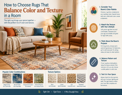 How to Choose Rugs That Balance Color and Texture in a Room