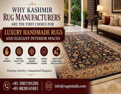 Why Kashmir Rug Manufacturers Are the First Choice for Luxury Handmade Rugs and Elegant Interior Spaces